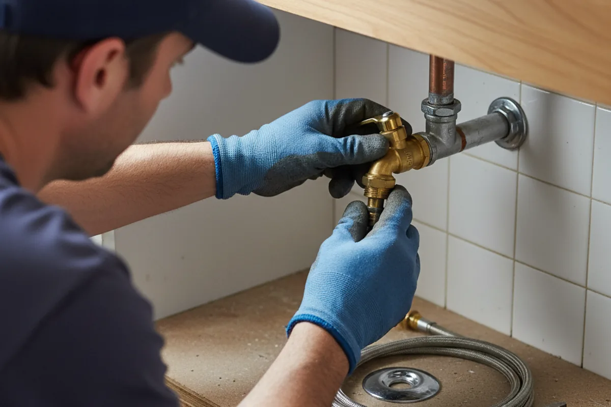 Shutoff valve and fitting work during Faucet and Fixture Repair in Whitefield